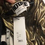 Rotate Birger Christensen NWT Minnie Metallic Gold Lame Mini Dress Ruched Liquid Photo 6