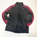 Adidas Sport Essential Women's Gray Pink Zip up Track Jacket Size Medium Photo 0