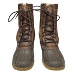 L.L.Bean Womens Bean Boots 10" Shearling Lined Brown Size 8 Snow Waterproof GUC Photo 3