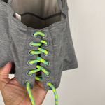 Free People Movement Lace Up Halter Neck Sport Crop Top Tank Women’s Sz XS Gray Photo 5