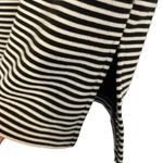 Isaac Mizrahi  Short Sleeve Black and White Stripe Tunic Top Size Medium NWT Photo 3