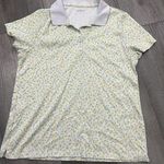 Lands' End  Polo Golf Shirt Lemon Abstract Summer SIZE M 10-12 Photo 0