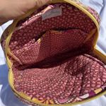 Vera Bradley Bali‎ Gold Small Backpack/ Crossbody Purse Pink Yellow Floral Photo 5