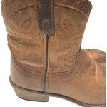 Dingo 1990s  Brown Leather Slip On Cowgirl Ankle Boots Women’s size 6.5 Photo 3