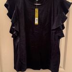 Gianni Bini  Elegant Black Ruffle Sleeve Top Photo 0