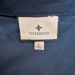 Tuckernuck  Navy Blue Short Sleeve Button Up Napa Poplin Cargo Shift Dress Large Photo 6