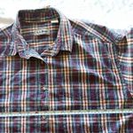 Vintage LL Bean Button Shirt Women’s Sz XL Short Sleeve Western Blue Red 90s Photo 6