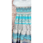 American Eagle  Y2K Boho Smocked Tube Top strapless mini dress size small Photo 2