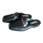 Brighton Lucy Black Leather Mules with Vibrant Beaded Strap Size 9.5M Photo 4