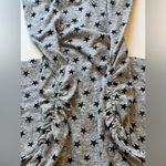 Monrow Gray and Black Polka Stars Tank Shirred Midi Dress Size XS NWOT Photo 4