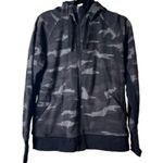 Athleta Camo Camouflage Zip Front Hoodie Sweatshirt Thumb Hole Photo 0