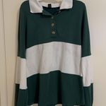 SheIn Women’s Two-Tone Button Half Placket Sweatshirt Size Medium (Lightly Used) Photo 0