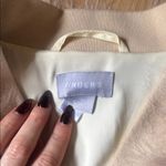 Chic Beige Teddy Jacket with Faux Fur Trim White Photo 1