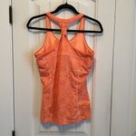 MPG Orange Geometric Women's Athletic TankTop with Built in Sports Bra Medium Photo 1