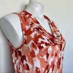 Dana Buchman Draped neck Tank Top Blouse XSMALL Sleeveless burnt orange NEW Photo 1