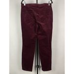 Talbots Straight Leg Corduroy Pants 8P Cotton Spandex Stretch Women's Burgundy Photo 3