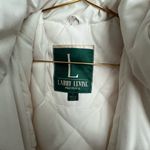 Larry Levine Women's Cream Fox Fur Hooded Jacket Photo 2