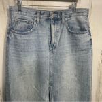 Pistola  High Rise Alice Denim Midi Maxi Skirt Brooklyn Size 30 Raw Hem Slit Photo 3