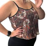 Sans Souci San Souci LARGE Sheer Back Lined Front Spaghetti Strap Cropped Tank Top Photo 4