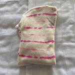 Jennifer Lopez NWT long cream and hot pink v-neck sweater. Photo 9