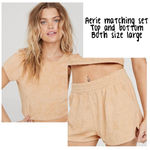 Aerie Smiley Face Terry Cloth Matching Set Photo 1