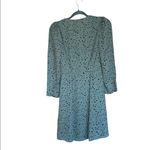 ZARA NWT  POLKA DOT RUCHED DETAIL BLOGGERS FAV DRESS GREEN BLACK XS Photo 7