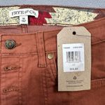 NWT Frye and Co. Jeans Womens 10 Cognac High Rise Wash Bell Bottom Raw Hem Brown Photo 3
