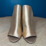 joe's jeans  Honor Open Toe Mule Leather Heels Metallic Rose Gold Women’s 7.5 Photo 4