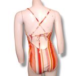 Kona Sol Square Neck One Piece Swimsuit-Large-Lined-Adjustable-Shirring-NWOT Photo 5