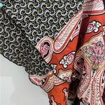 Black and rust one shoulder ruffle top size large Photo 4