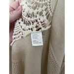 Cal style Crochet Knit Open Front Cardigan Kimono Size 2x Boho Lagenlook Tan Photo 7