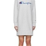 Champion  Reverse Weave Long Sleeve Sweatshirt Dress in Grey Photo 0