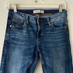 ZARA Basic Z1975 Medium Wash Skinny Jeans Raw Hem Size 04 Photo 12