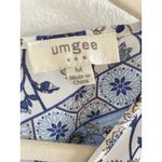 Umgee  Floral Paisley Bandana Red Blue Dress Medium Photo 2