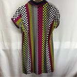 Kinona Checkered Dress with Pink and Yellow Accents Photo 5
