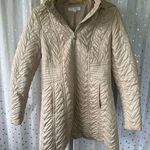 via spiga Zig Zag Quilted Detachable Hood Mid Length Jacket Side Pockets S Photo 1