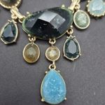 Loft NWT Shades of Blue Drop Dangle Beaded Statement Necklace 20" Collar Bib Photo 5