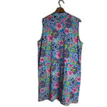 IBKUL Dress Womens XL Blue Floral Golf Active Sleeveless UPF 50 Sun Zip Pockets Photo 9