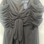 Eva Blue Women's Midi Little Black Formal Flowly Sequence Bow Dress Sz 6 Photo 3