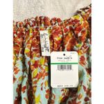 Free People L2146 Turquoise Instant Crush Printed Top Women's Size Large NEW Photo 4