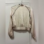 ZARA Celebrity Fav  Satin Bomber Jacket Zip Down Cream XS Photo 6
