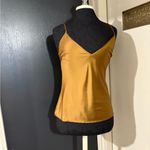 ZARA 💜  Gold Bronze Satin Women's Top with Spaghetti Straps Photo 1