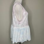 Free People  We the Free Pastel Tie Dye Tank Swing Ruffle Sz Small Photo 3