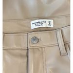 Abercrombie & Fitch Abercrombie Fitch Womens Pants Beige Leather 90s Straight Ultra High Rise 29/8 Photo 2