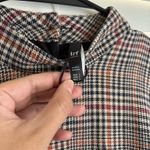 ZARA Brown Plaid Checkered Mini Dress Belted Mock Neck Elevated Size Small Photo 3