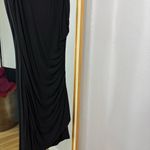 Good American black ruched knee length sleeveless dress Photo 3