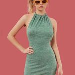 Romwe Solid Halter Bodycon Dress Photo 0
