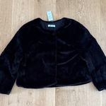 Cupshe X Layla Taylor Faux Fur Jacket Size XS Black Photo 0