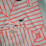 Vineyard Vines Shorts Women 10 White Orange Canopy Geo Every Day Preppy Spring Photo 5