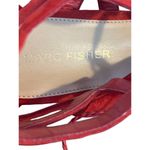Marc Fisher Red Suede Sandals Shoes Gladiator Lace Up Back Zip Size 7 Photo 5